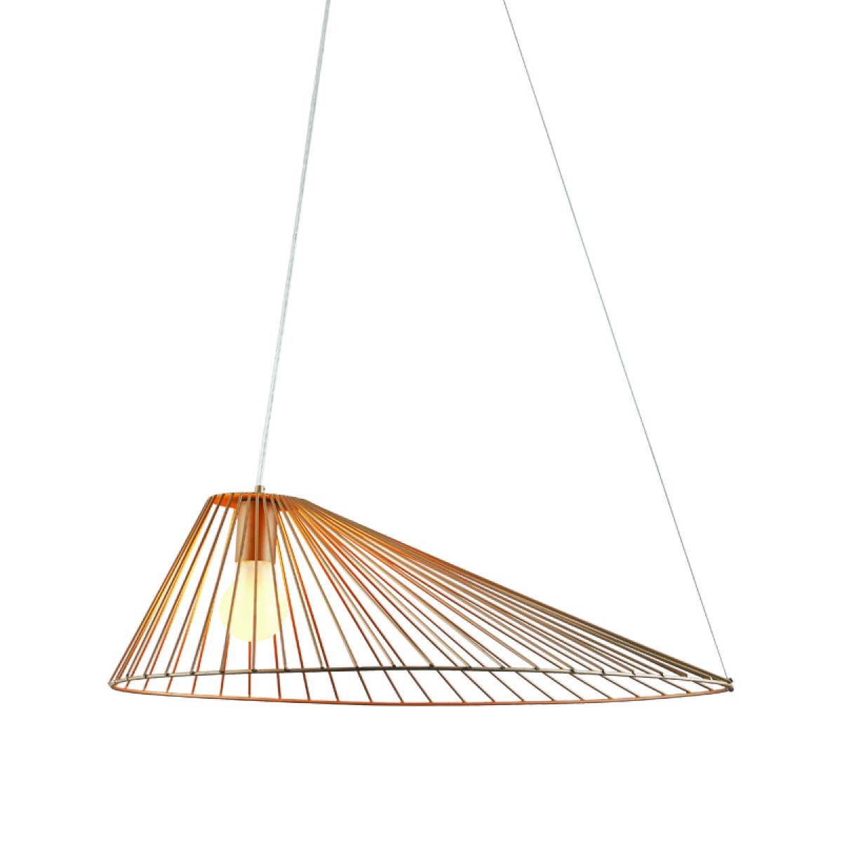 ACA ΚΡΕΜΑΣΤΟ Φ/Σ 1xE27 CAPPELLO ΧΡΥΣΟ ΜΕΤ/ΚΟ 60Χ40120CM
