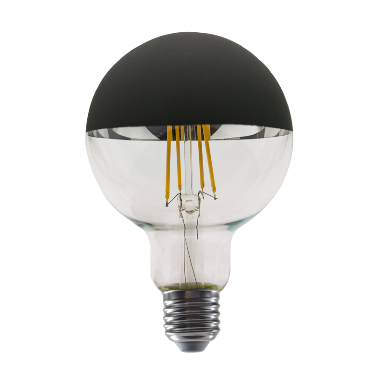 ACA LED FILAMENT E27 DIM G95 BLACK 8W 2700K 230V AC 900LM RA80