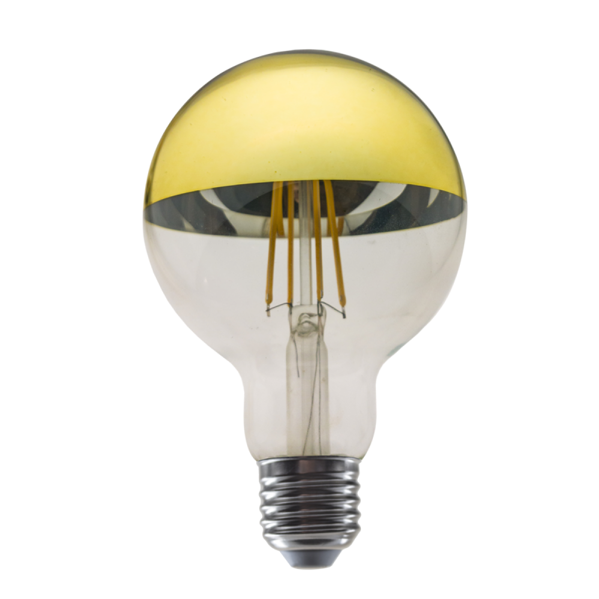 ACA LED FILAMENT E27 DIM G95 GOLD 8W 2700K 230V AC 900LM RA80