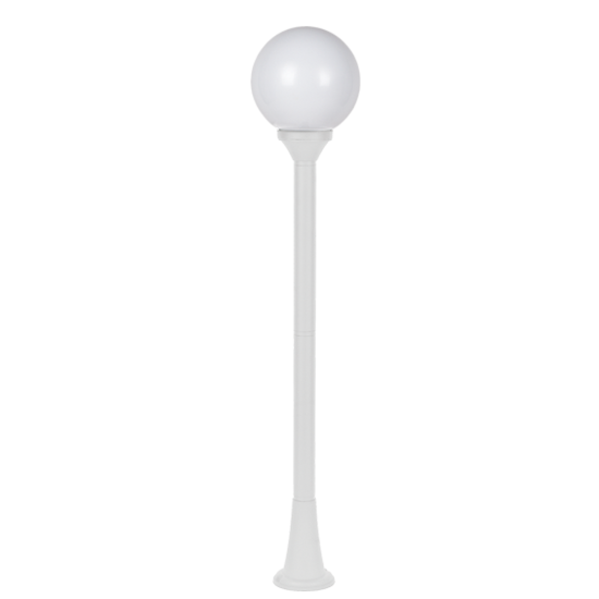 ACA PLASTIC FLOOR GARDEN WHITE LUMINAIRE 100CM Φ200 E27 IP44