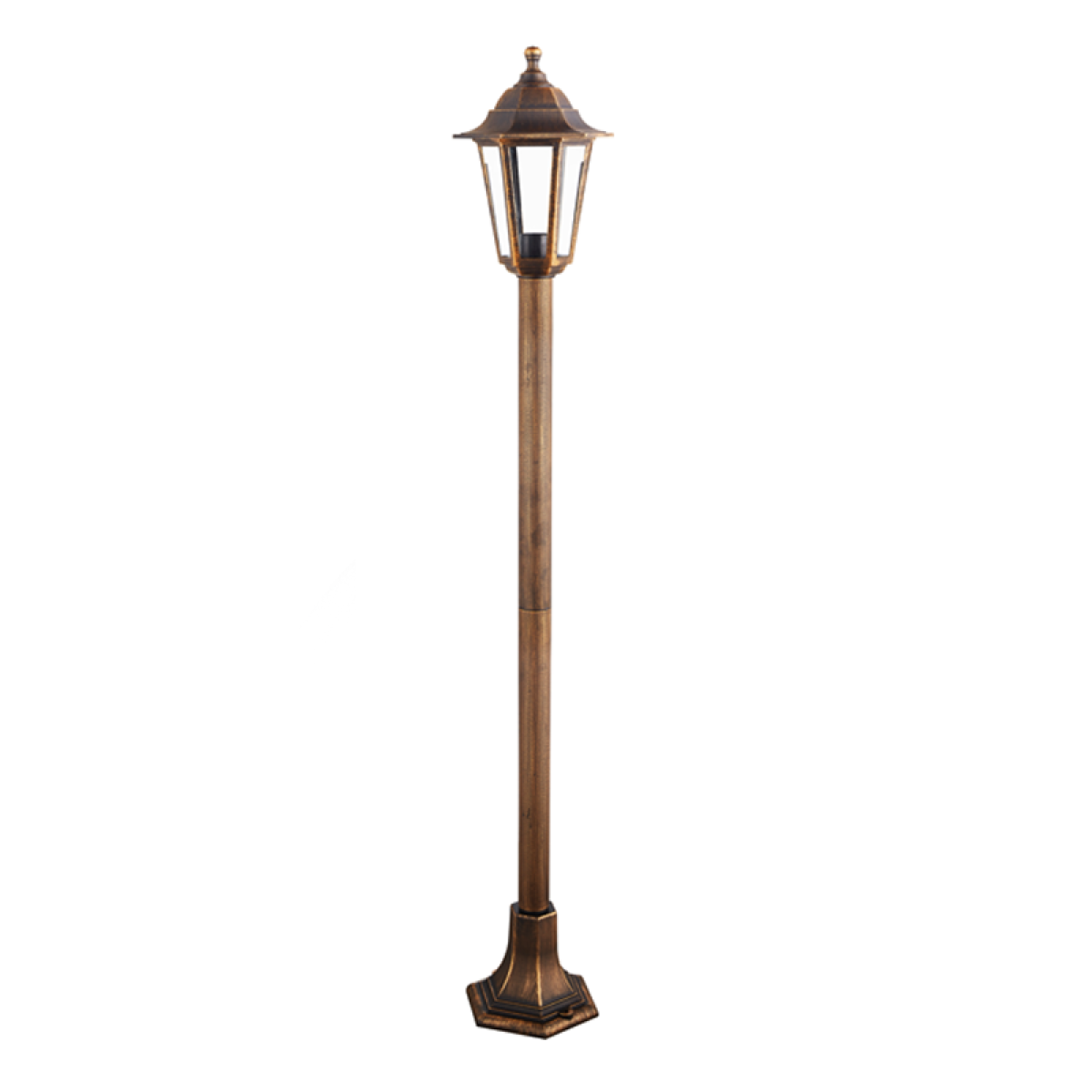 ACA 6S PLASTIC FLOOR GARDEN RUST LUMINAIRE 100CM E27 IP44