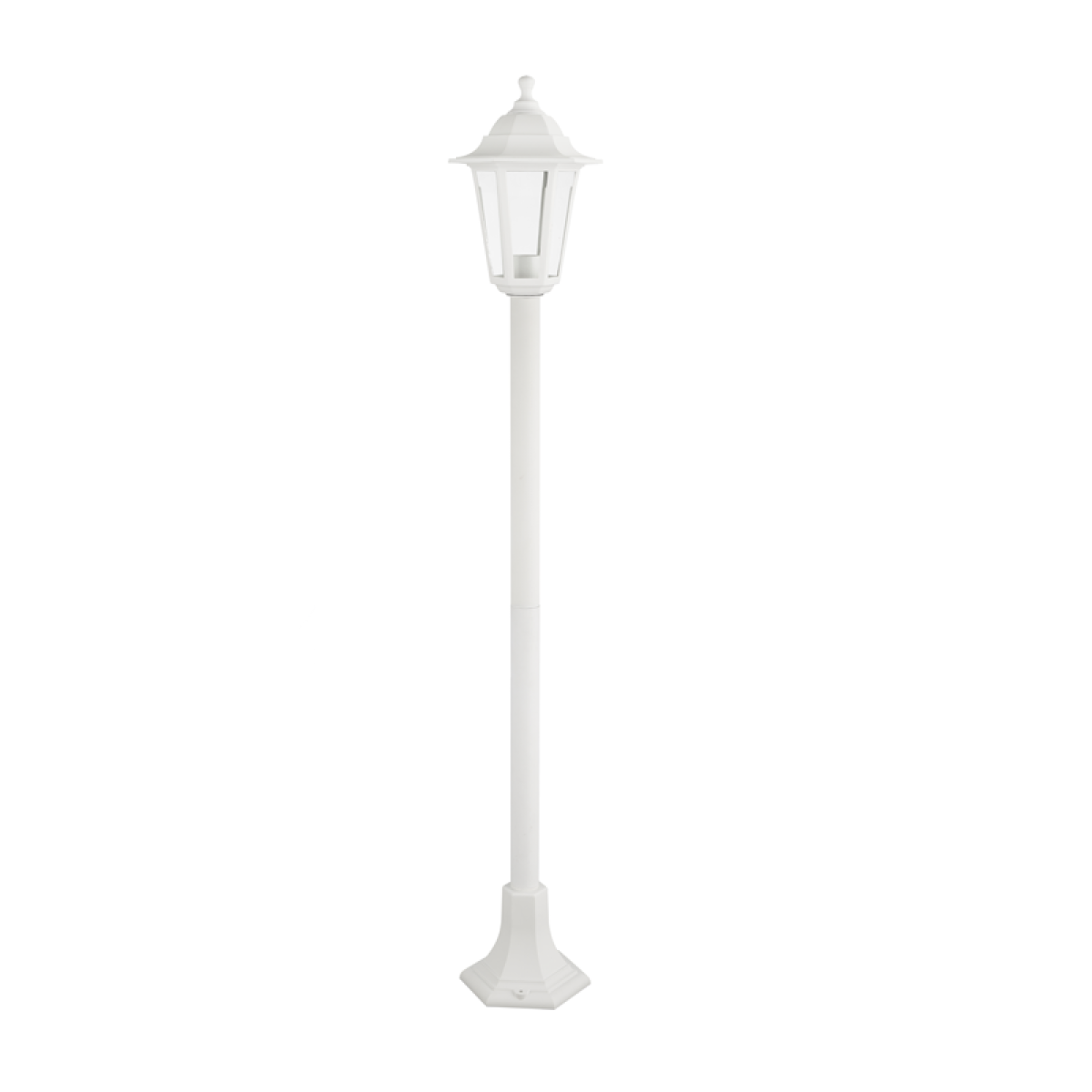 ACA 6S PLASTIC FLOOR GARDEN WHITE LUMINAIRE 100CM E27 IP44