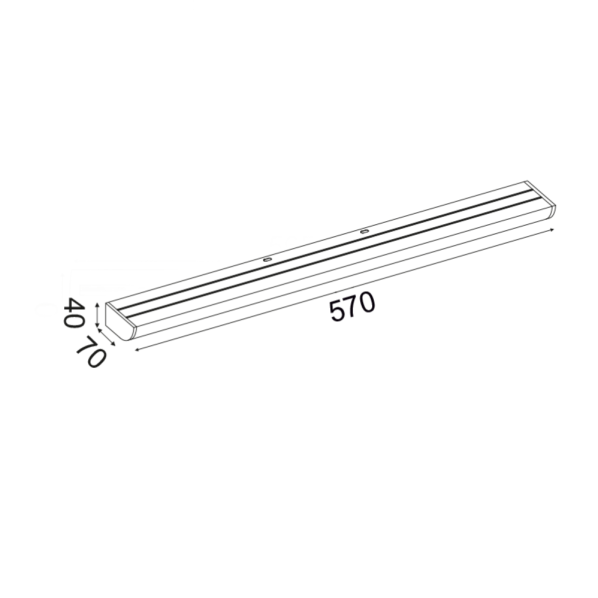 ACA ΕΠΙΤΟΙΧΟ Φ/Σ LED 12W 3000K 780LM ΑΣΗΜΙ ΑΛΟΥΜΙΝΙΟ IP44 57X7X4CM KLARA - Image 2