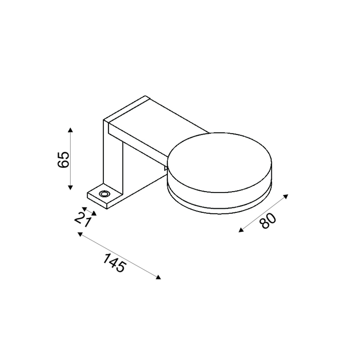 ACA Φ/Σ ΕΠΙΠΛΟΥ LED 5W 3000K 330LM  LUSTRO ΧΡΩΜΙΟ ΜΕΤ/ΚΟ IP44 8X14,5X6,5CM - Image 2