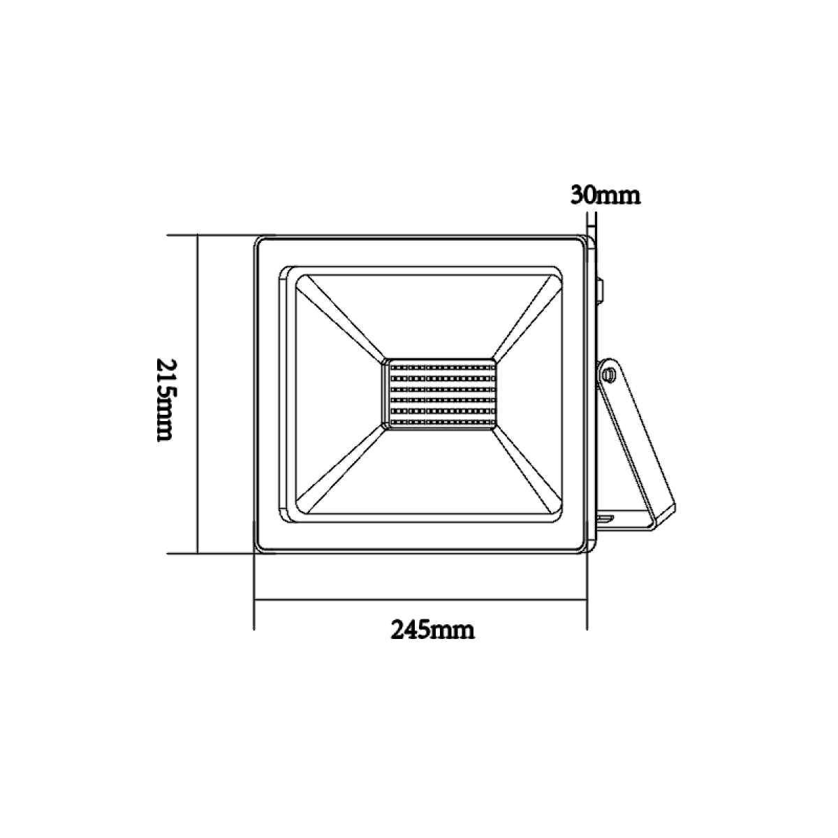 ACA WHITE LED SMD FLOOD LUMINAIRE IP66 100W 4000K 8600Lm 230V RA80 - Image 2