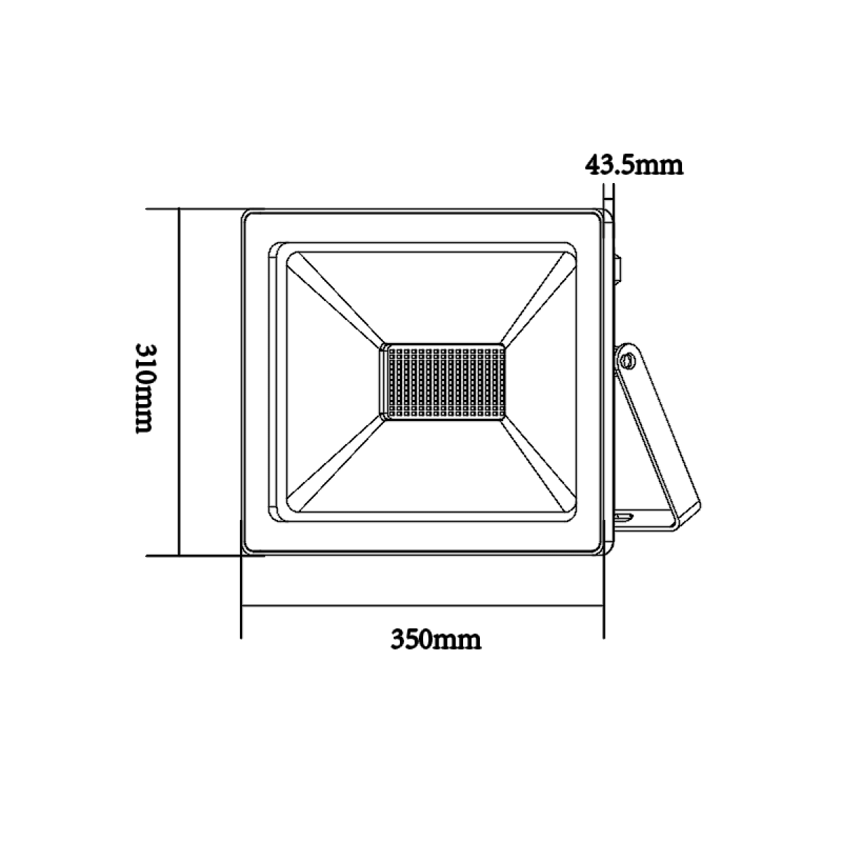 ACA WHITE LED SMD FLOOD LUMINAIRE IP66 150W 3000K 12000Lm 230V RA80 - Image 2