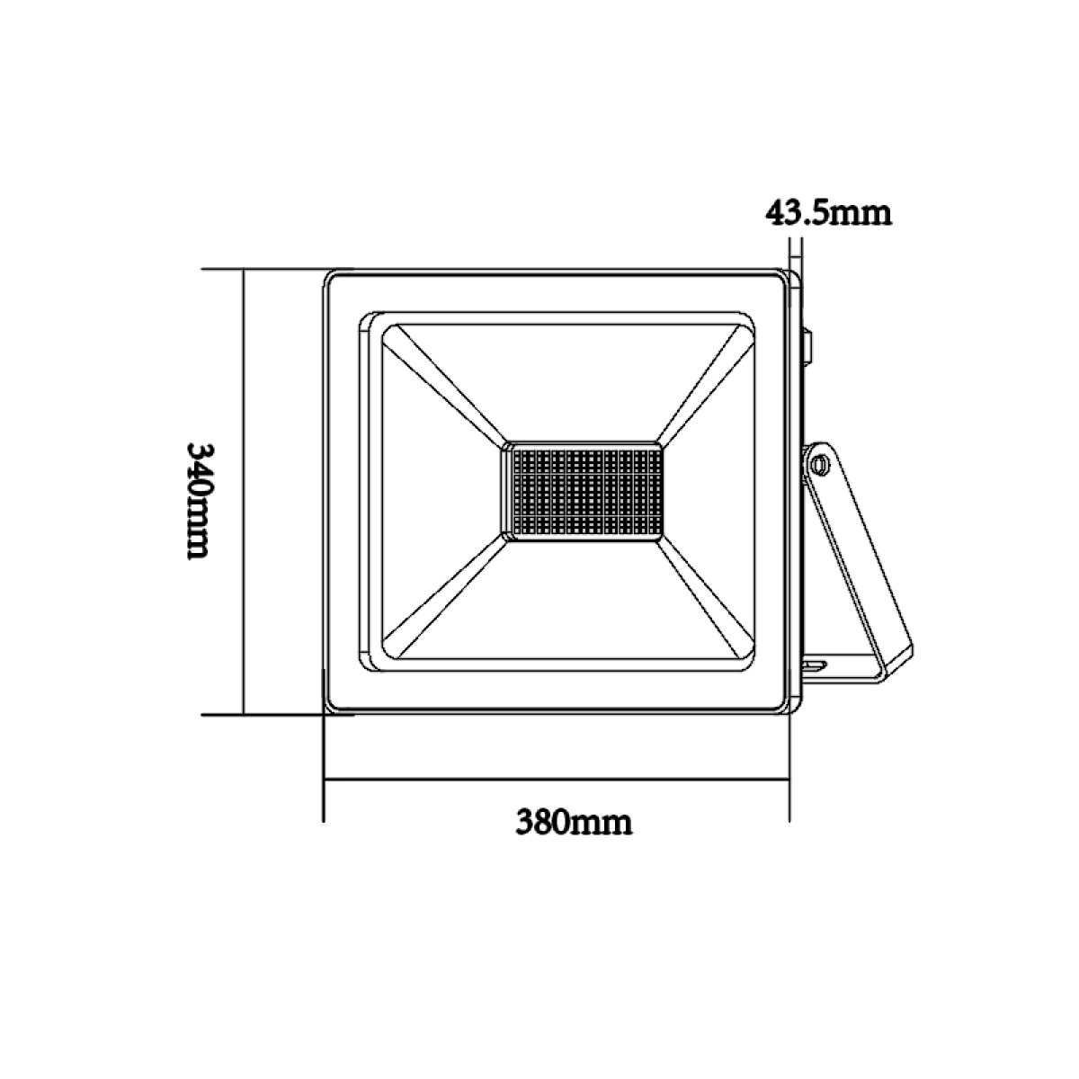 ACA WHITE LED SMD FLOOD LUMINAIRE IP66 200W 3000K 16000Lm 230V RA80 - Image 2