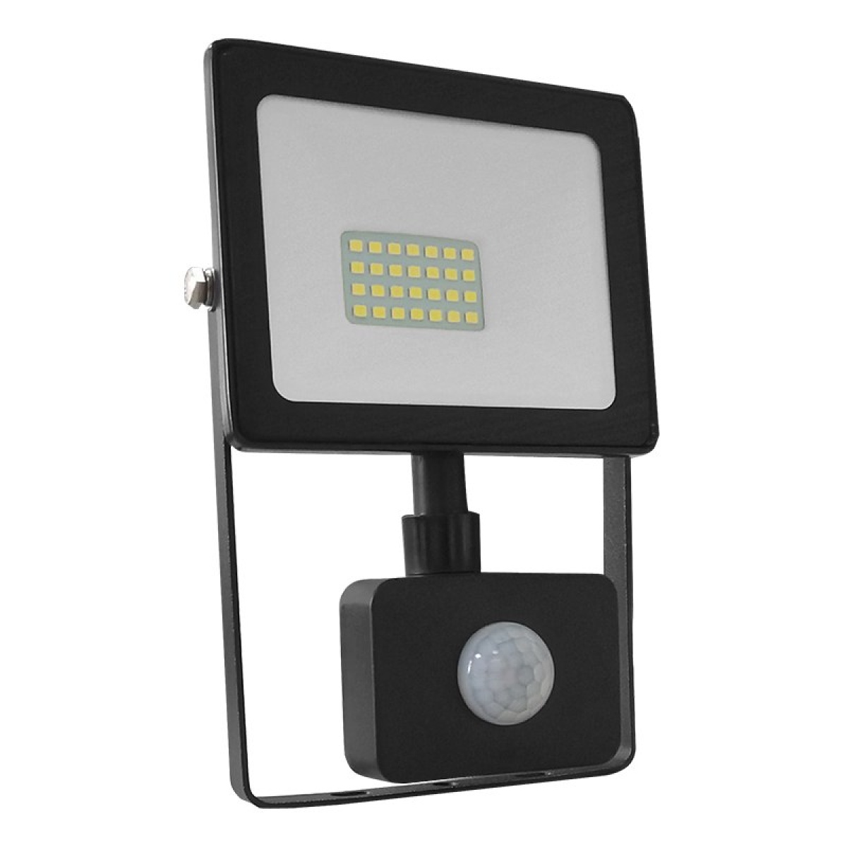ACA BLACK SENSOR LED SMD FLOOD LUMINAIRE IP66 20W 3000K 1600Lm 230V RA80