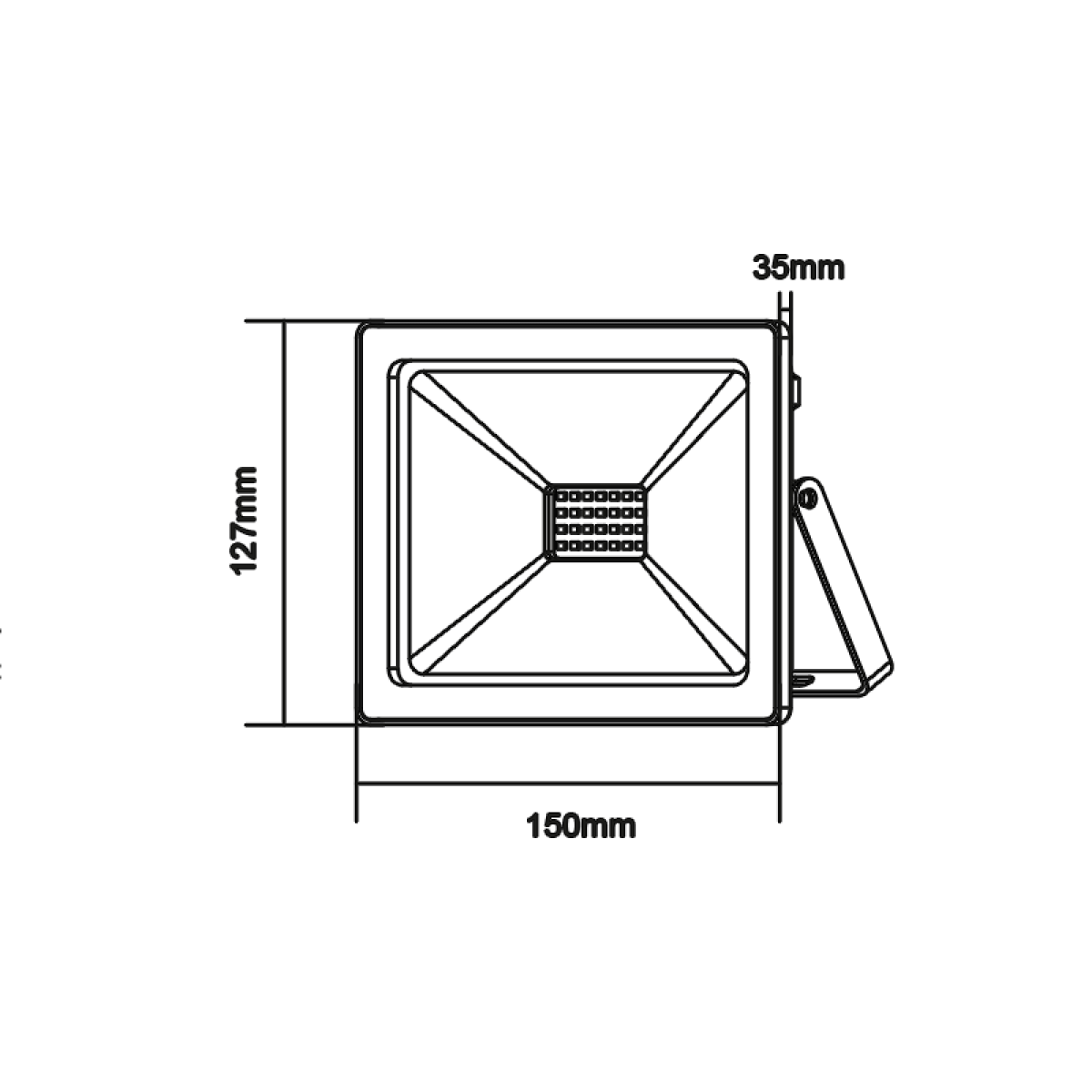 ACA WHITE LED SMD FLOOD LUMINAIRE IP66 20W 6000K 1760Lm 12-24V DC RA80 - Image 2