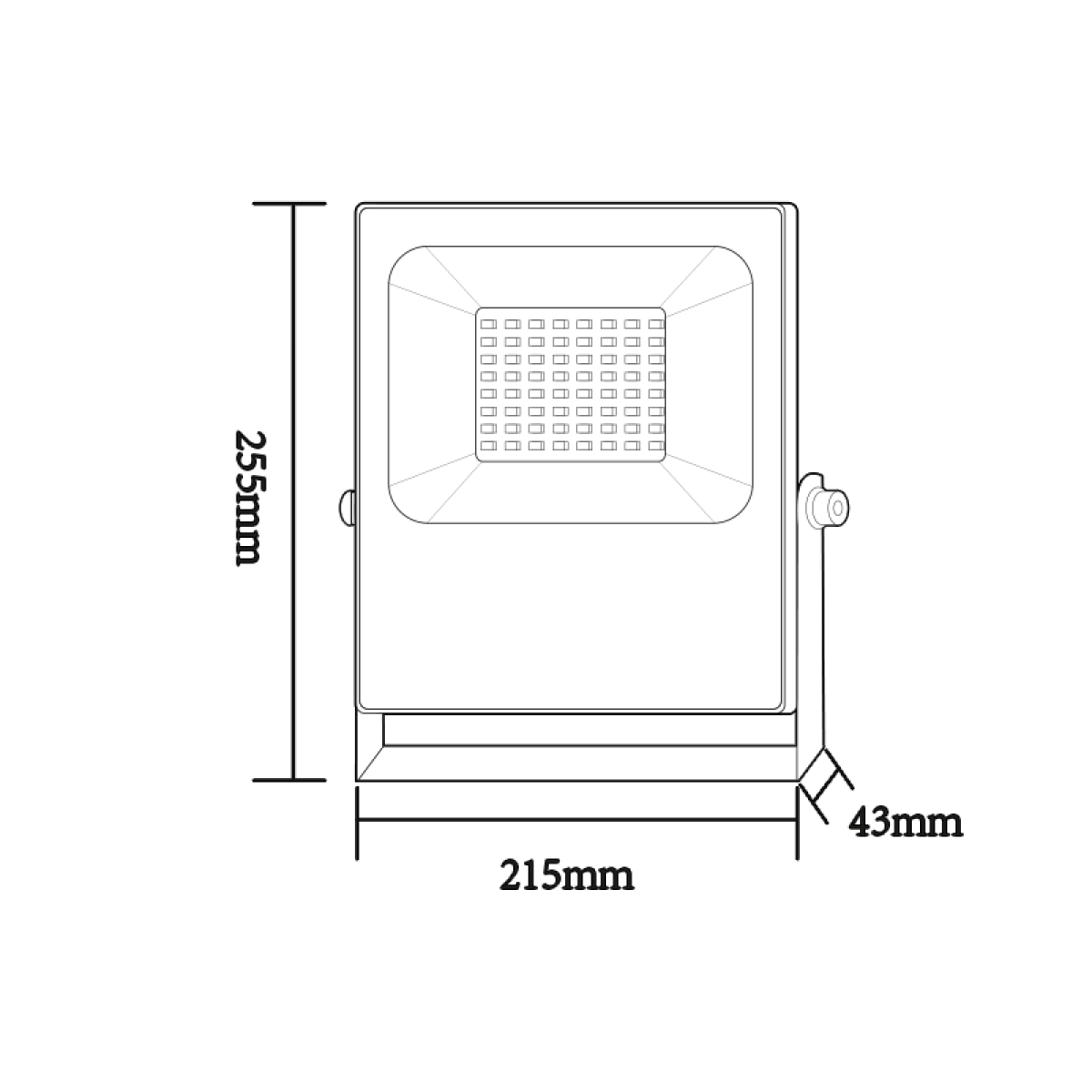 ACA BLACK LED SMD FLOOD LUMINAIRE IP66 50W RGBW 230V - Image 2