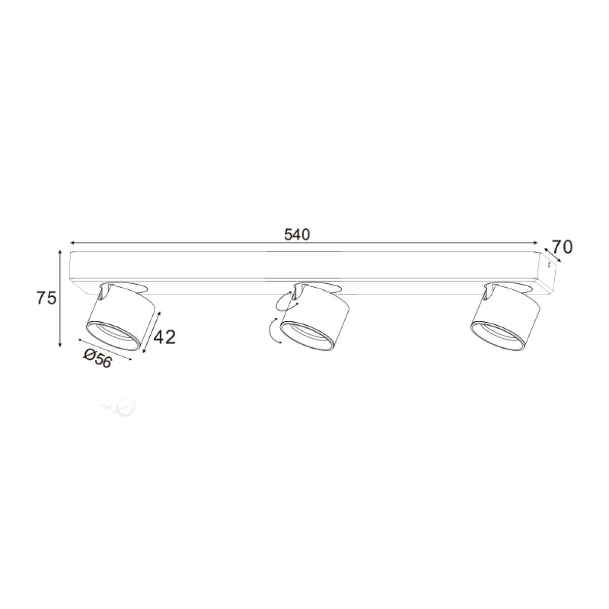 ACA ΕΠΙΤΟΙΧΟ Φ/Σ LED 15W COB 80° 3000K 1200LM ΓΚΡΙ ΑΛΟΥΜΙΝΙΟ 54X7XH10CM PLUTO - Image 2