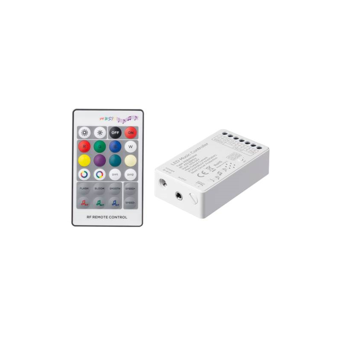 ACA POWER RGB & RGBW(2 IN 1) AUDIO LED MUSIC CONTROLLER 15A/16A 180/192W 12V 360/384W 24V & RF REMOTE
