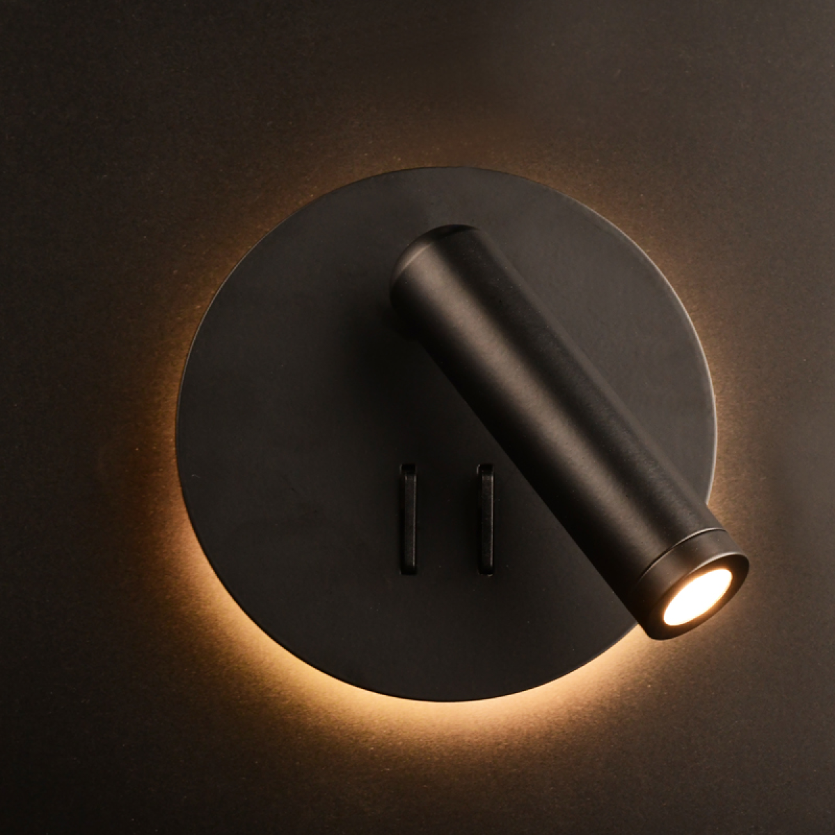 ACA ΕΠΙΤΟΙΧΟ Φ/Σ LED 3+4W 3000K 280LM ΜΑΥΡΟ ΜΕΤΑΛΛΙΚΟ D13,5X7CM ZEUS - Image 2