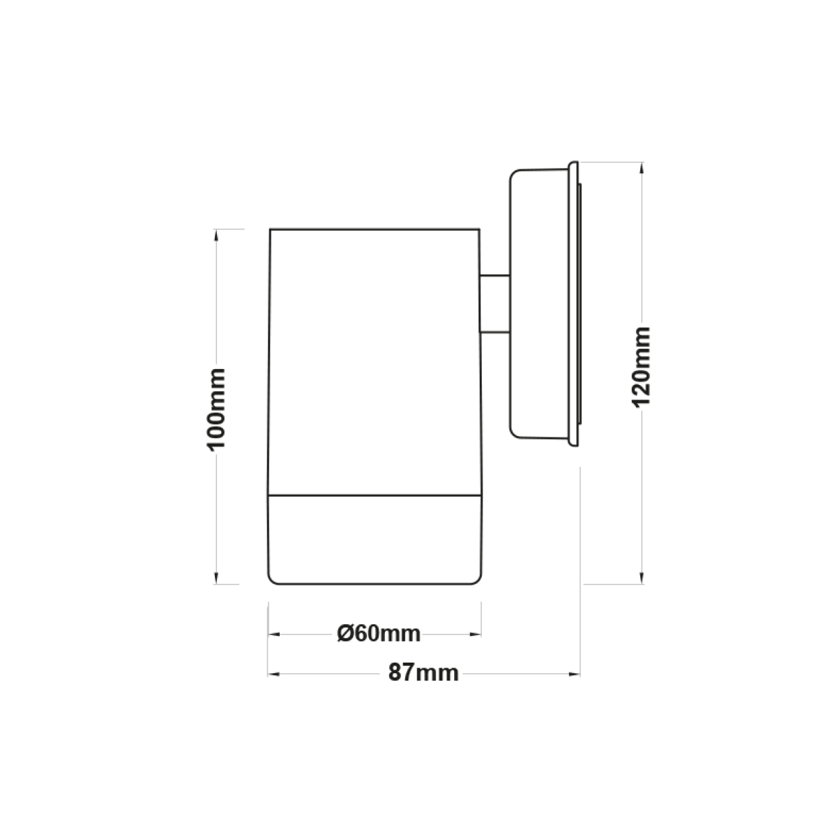 ACA ONE BEAM RUST PP WALL LIGHT GU10Max.3W LED IP65 - Image 2