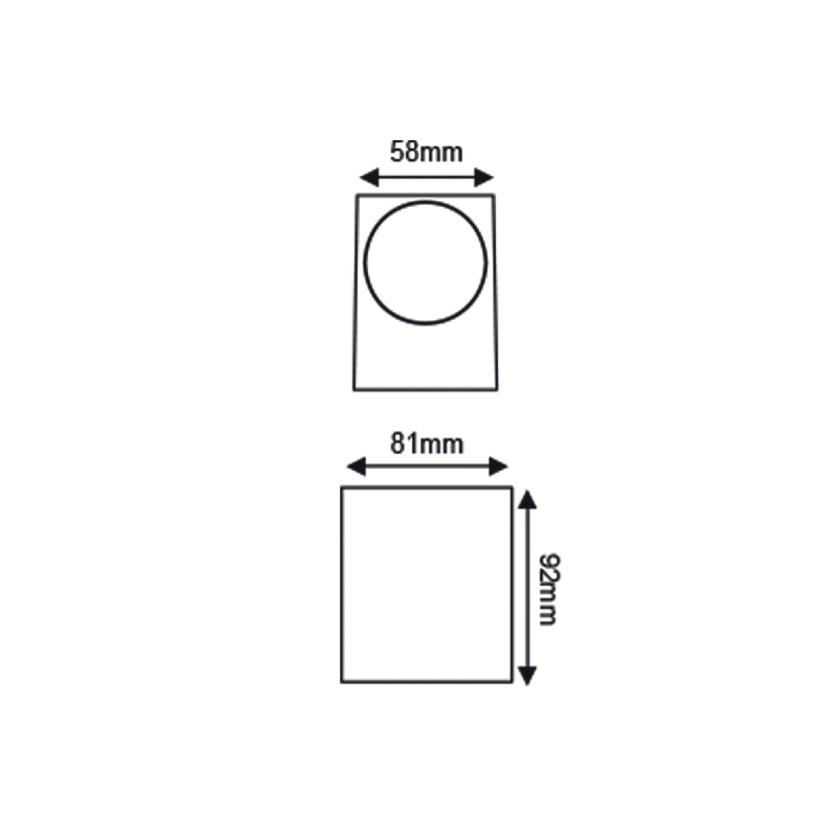 ACA GU10 WALL LUMINAIRE  PLASTIC 230V AC DARK GREY IP65 MAX 3W LED - Image 2