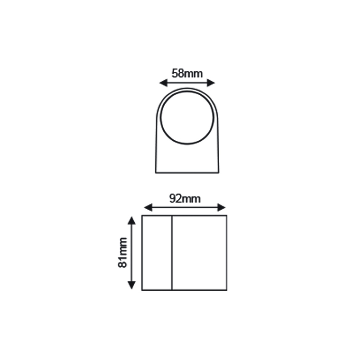 ACA GU10 WALL LUMINAIRE  PLASTIC 230V AC WHITE IP65 MAX 3W LED - Image 2