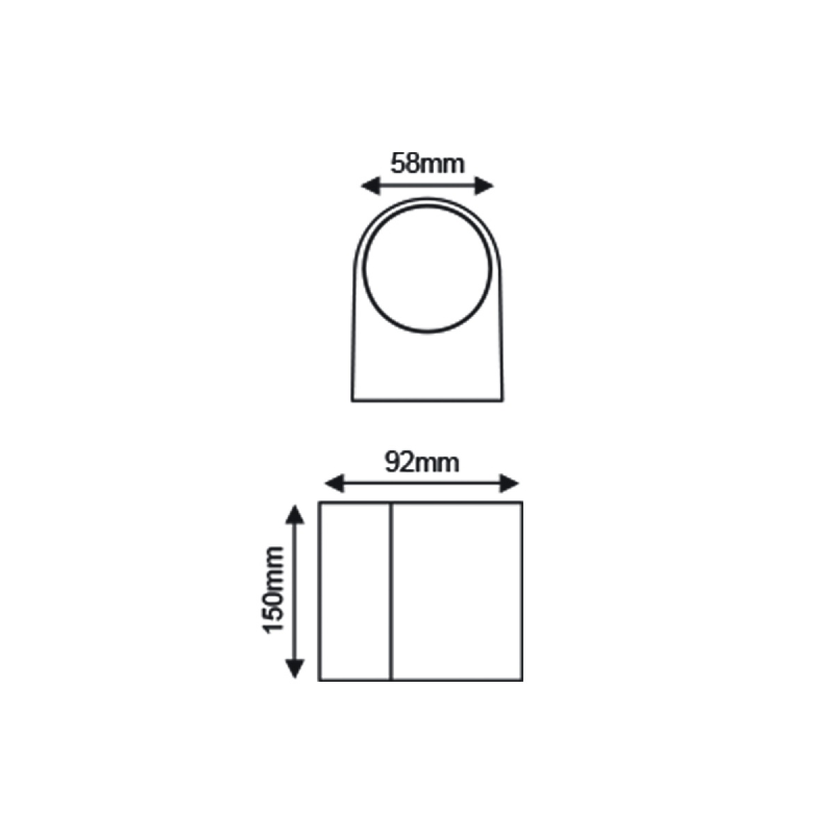 ACA GU10 WALL LUMINAIRE PLASTIC 230V AC WHITE IP65 MAX.2X3W LED - Image 2