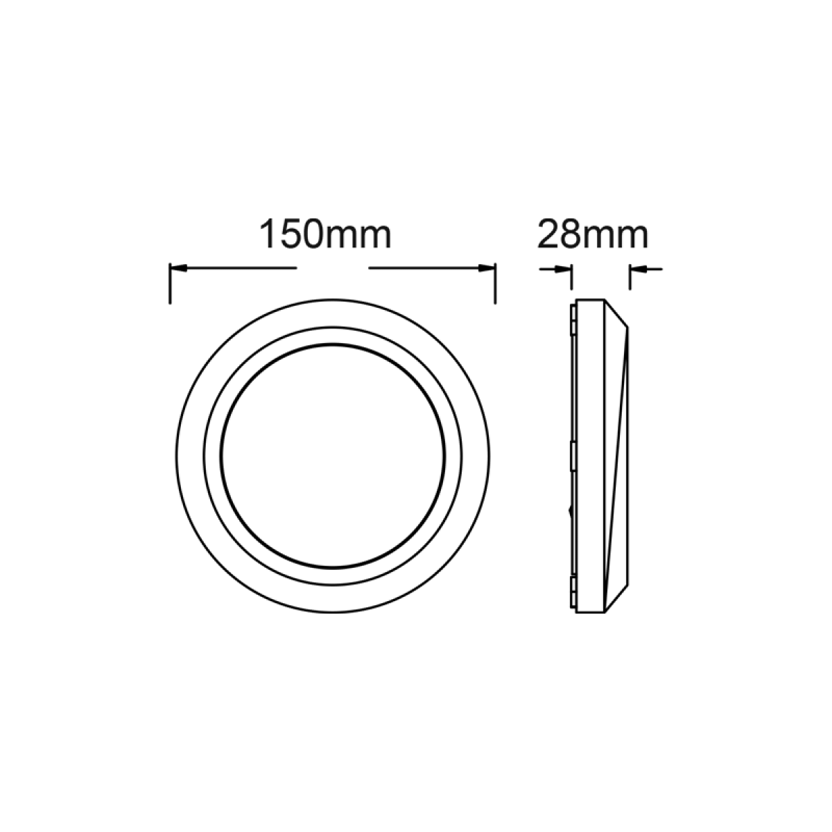 ACA LED WALL ROUND LUMINAIRE GREY 230V AC IP65 4W 3000K 310LM RA80 - Image 2