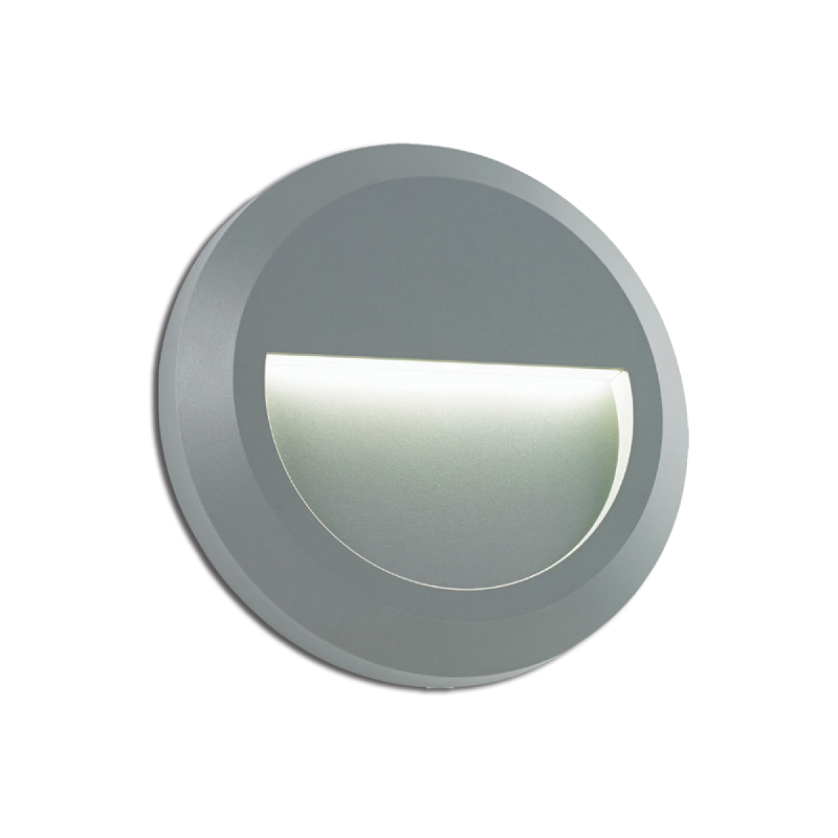 ACA LED WALL ROUND LUMINAIRE GREY 230V AC IP65 1.5W 3000K 100LM RA80