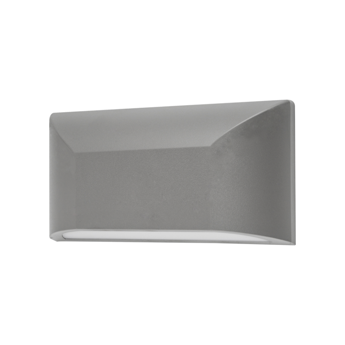 ACA LED WALL RECTANGLE LUMINAIRE GREY 230V AC IP65 6W 3000K 350LM RA80