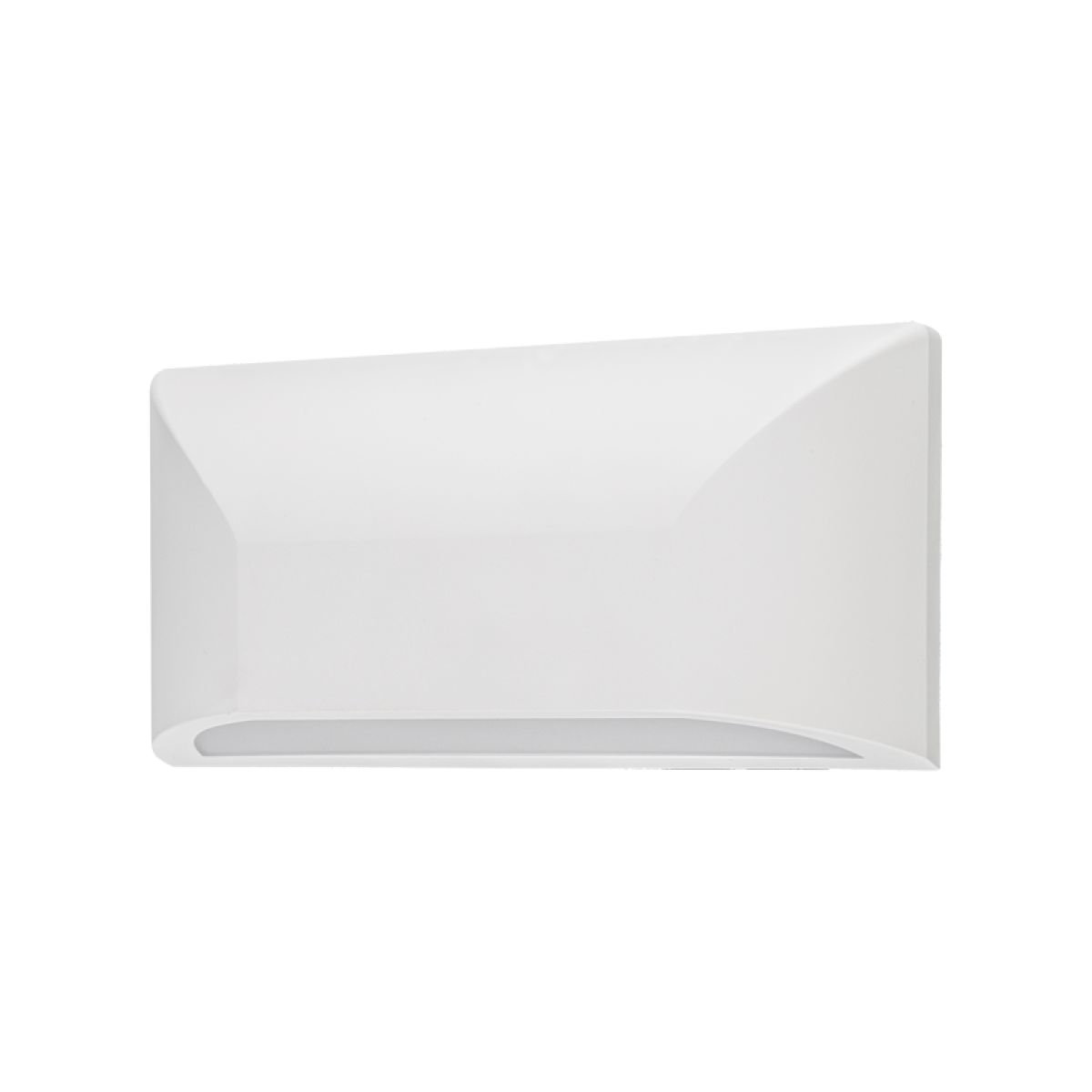 ACA LED WALL RECTANGLE LUMINAIRE WHITE 230V AC IP65 6W 3000K 350LM RA80