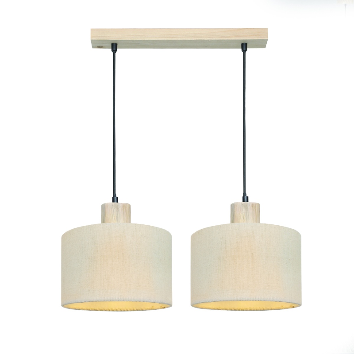 ACA ΚΡΕΜΑΣΤΟ Φ/Σ 2ΧΕ27 CHIOS ΚΡΕΜ ΥΦΑΣΜΑ+ΞΥΛΟ 50X22XH130CM