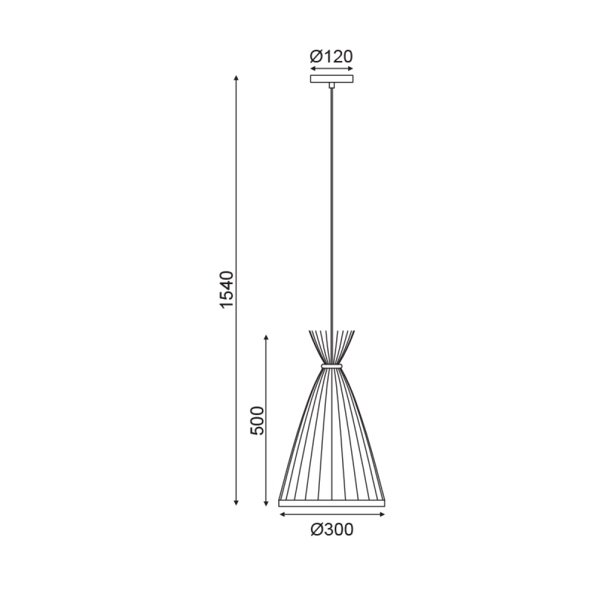 ACA ΚΡΕΜΑΣΤΟ Φ/Σ 1ΧΕ27 BAMBOO D30XH154CM SERIFOS - Image 2