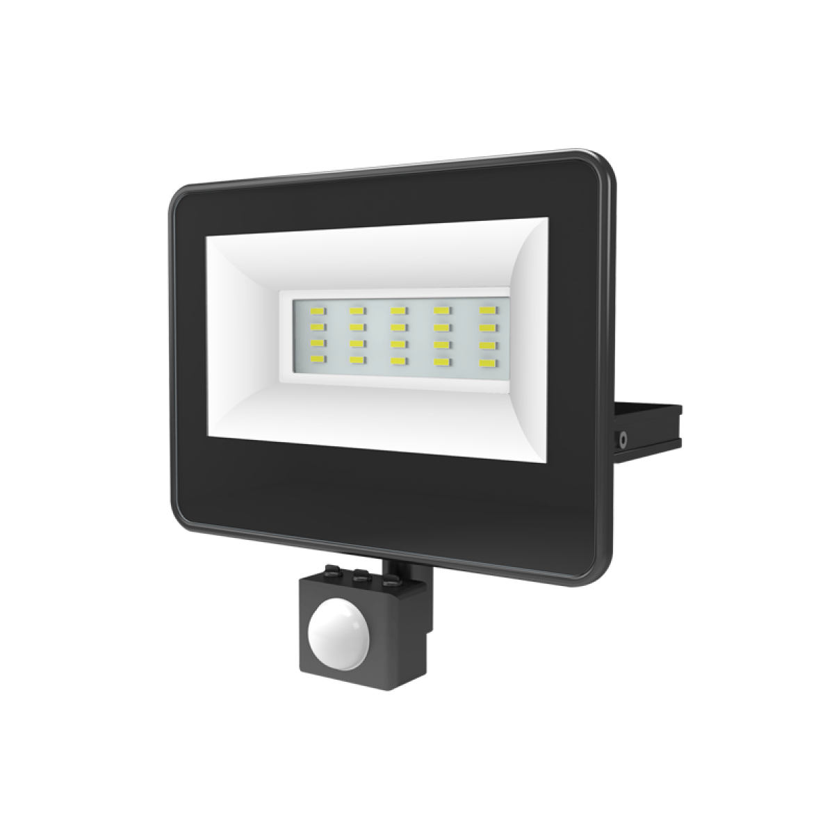 ACA BLACK SENSOR LED SMD FLOOD LUMINAIRE IP66 20W 4000K 2070Lm 230V AC RA80