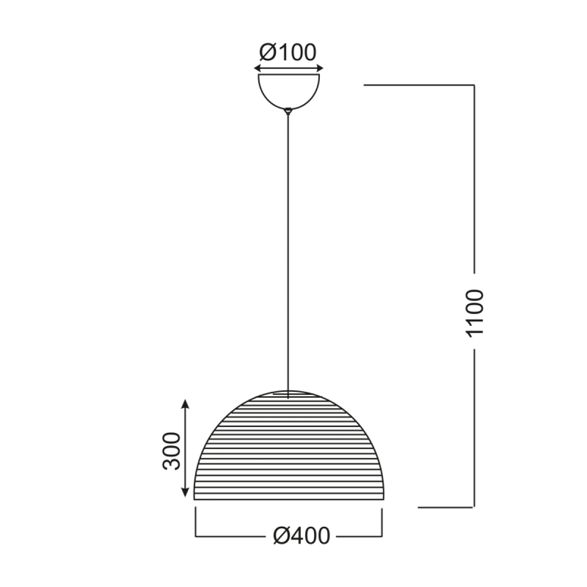 ACA ΚΡΕΜΑΣΤΟ 1Χ100W ΠΛΕΓΜΑ Ε27 ZINC - Image 2