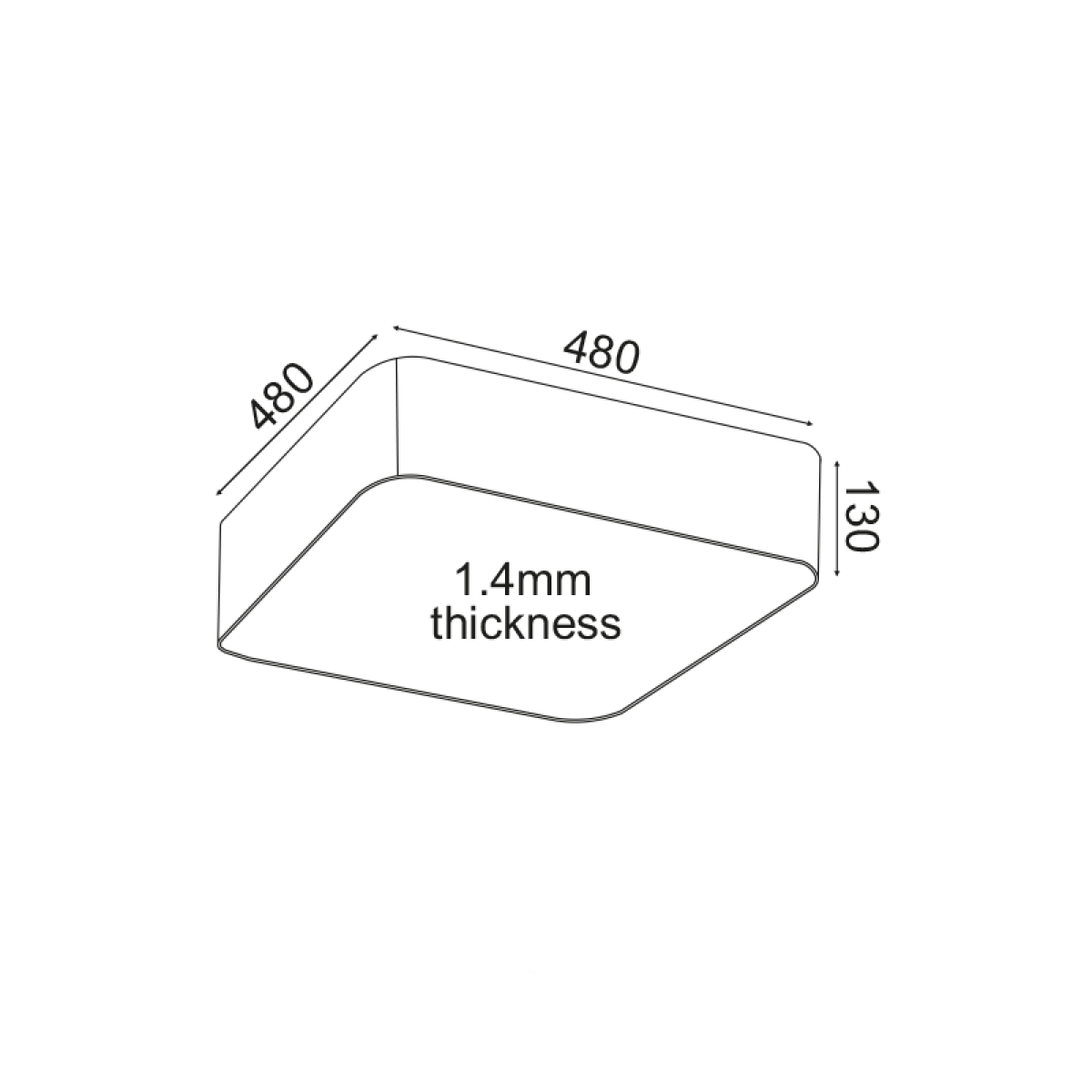ACA ΟΡΟΦΗΣ Φ/Σ LED 40W 3200LM 3000K ΛΕΥΚΟ ΜΕΤ/ΚΟ 48X48XH13CM EMERY - Image 2