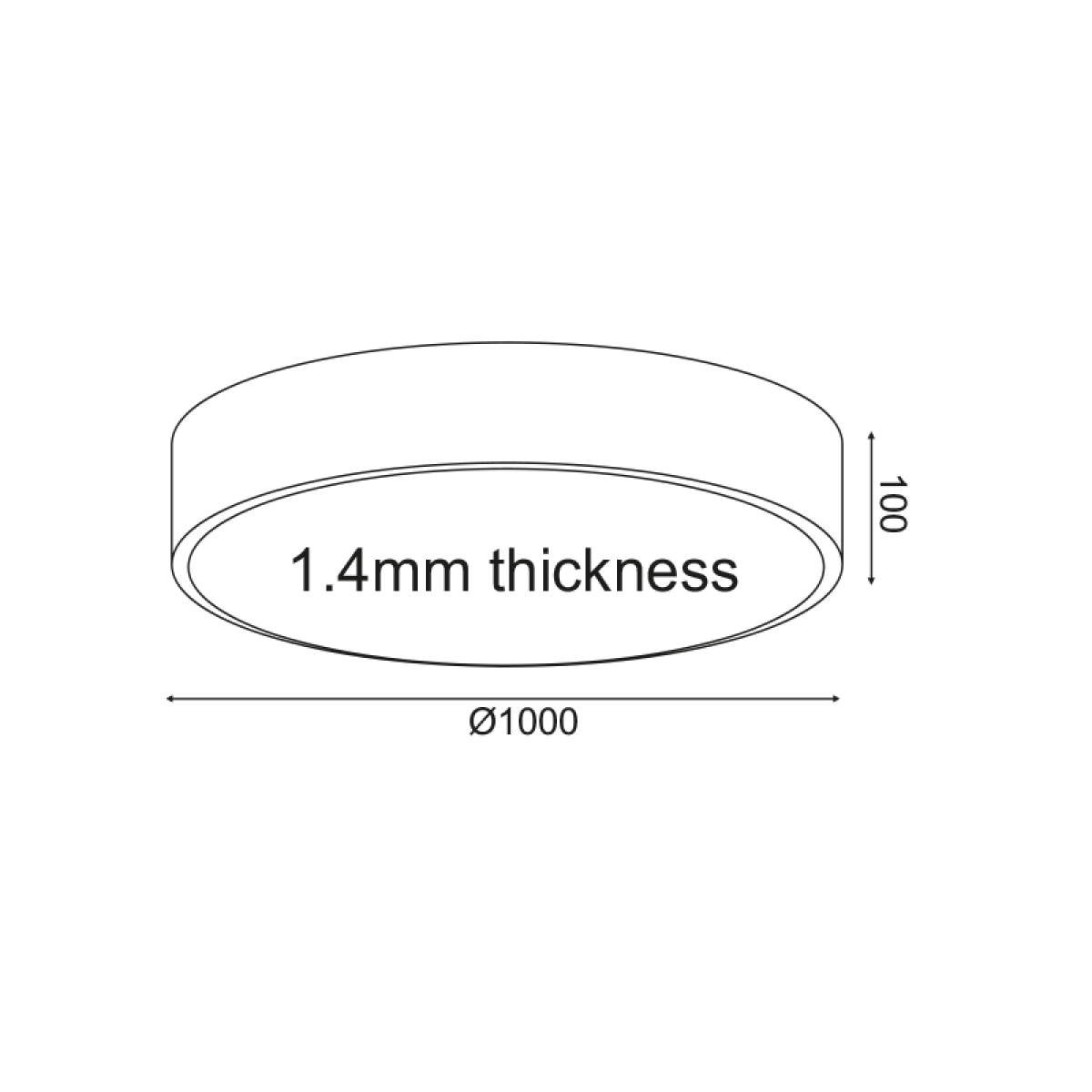 ACA ΟΡΟΦΗΣ Φ/Σ LED 100W 8000LM 3000K ΛΕΥΚΟ ΜΕΤ/ΚΟ D100XH10CM OPTIMUS - Image 2