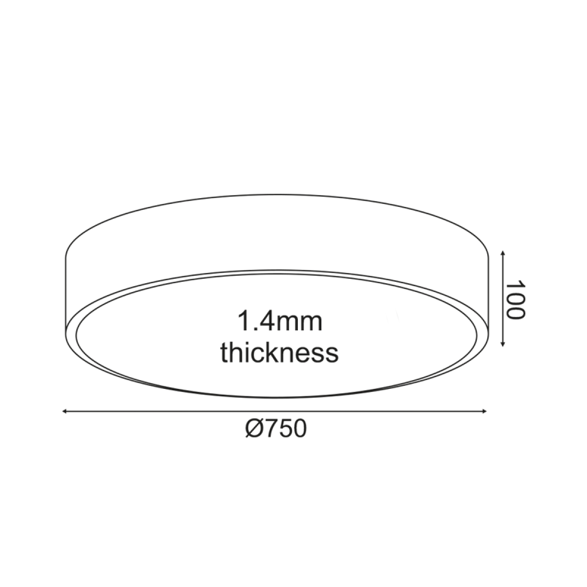 ACA ΟΡΟΦΗΣ Φ/Σ LED 60W 4800LM 3000K ΛΕΥΚΟ ΜΕΤ/ΚΟ D75XH10CM OPTIMUS - Image 2