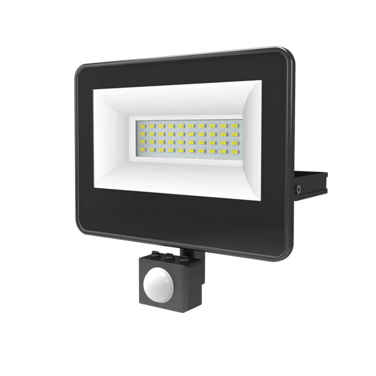 ACA BLACK SENSOR LED SMD FLOOD LUMINAIRE IP66 30W 4000K 3100Lm 230V AC RA80