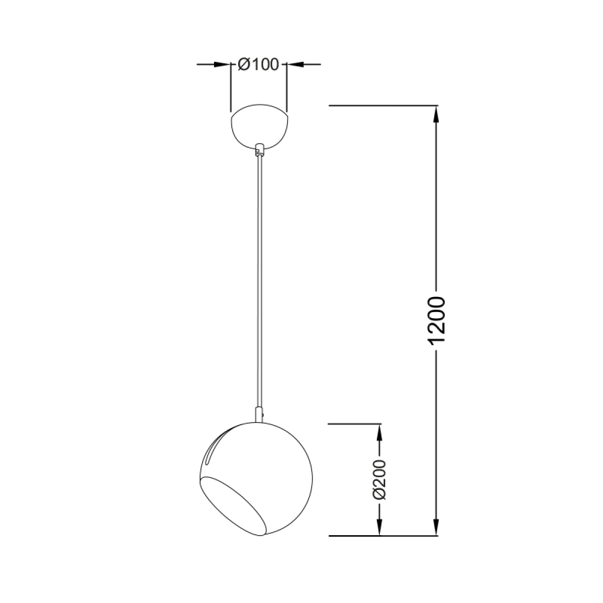 ACA ΚΡΕΜΑΣΤΟ Φ/Σ 1ΧΕ27 ΜΕΤΑΛΛΙΚΟ ΧΡΩΜΙΟ Φ20XH120CM HOSTA - Image 2