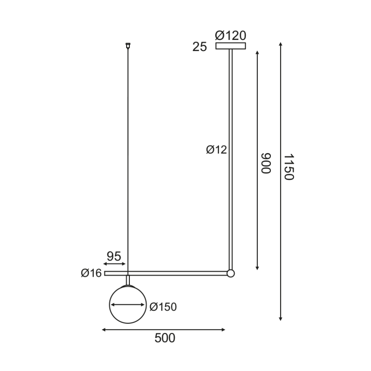 ACA ΚΡΕΜΑΣΤΟ Φ/Σ 1ΧΕ27 ΜΕΤΑΛΛΙΚΟ+ΟΠΑΛ ΓΥΑΛΙ 56X15XH115CM THETIS - Image 2