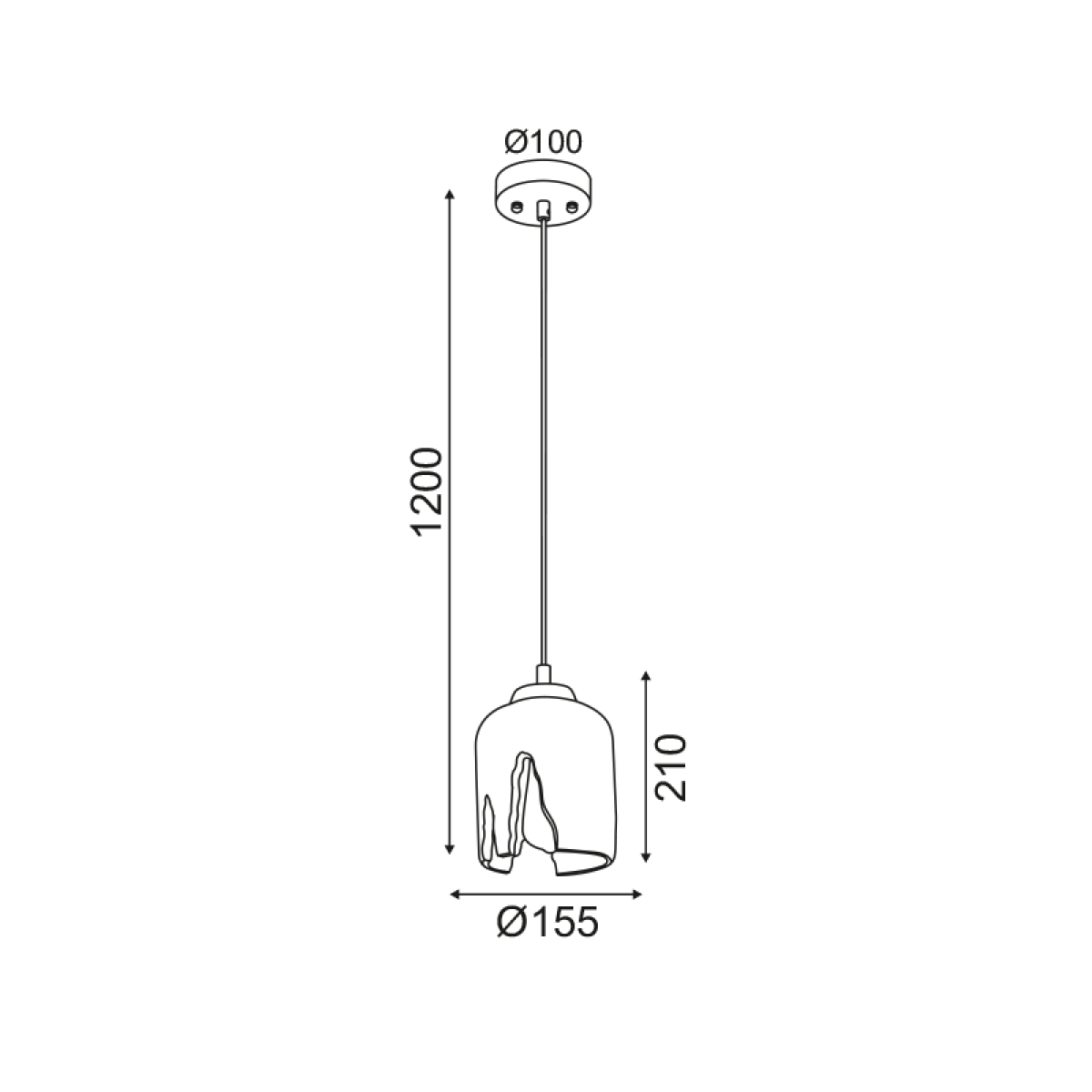 ACA ΚΡΕΜΑΣΤΟ Φ/Σ 1ΧΕ27 ΤΣΙΜΕΝΤΟ Φ15,5ΧΗ120CM POE - Image 2