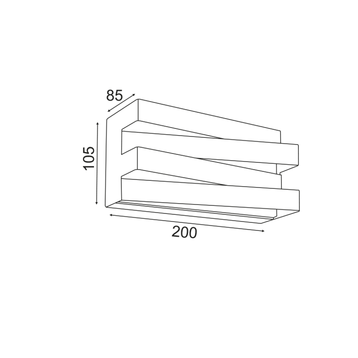 ACA ΕΠΙΤΟΙΧΟ Φ/Σ LED 12W 3000K 960LM ΣΚΟΥΡΟ ΧΡΥΣΟ ΜΕΤ/ΚΟ 20X11X9CM MILANO - Image 2