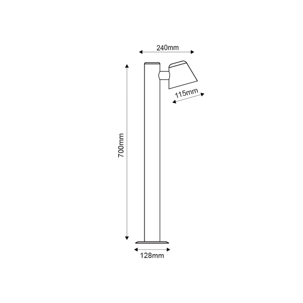 ACA ΛΕΥΚΟ ΦΩΤΙΣΤΙΚΟ VIDA 1XGU10 MAX.35W IP44 ΜΕ ΚΟΛΩΝΑ & ΔΙΑΦΑΝΟ ΓΥΑΛΙ - Image 2