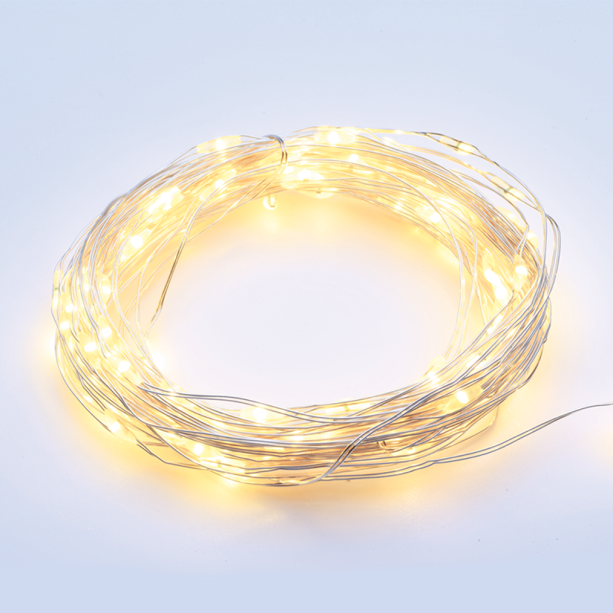 ACA 100 LED ΛΑΜΠΑΚ ΣΕΙΡΑ ΧΡΟΝΟΔΙΑΚ ΘΕΡΜΟ ΛΕΥΚΟ ΑΣΗΜΙ ΚΑΛΩΔ ΧΑΛΚΟΥ & ΜΠΑΤΑΡ 3xAA IP44 10m+10cm