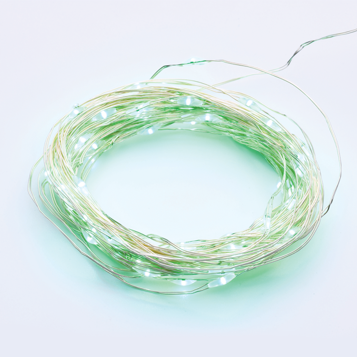 ACA 100 LED ΛΑΜΠΑΚ ΣΕΙΡΑ ΠΡΑΣΙΝΟ ΑΣΗΜΙ ΚΑΛΩΔ ΧΑΛΚΟΥ ΑΝΤΑΠΤΟΡ(3VDC) & 8 ΠΡΟΓΡΑΜ IP44 10m+3m 1.8W