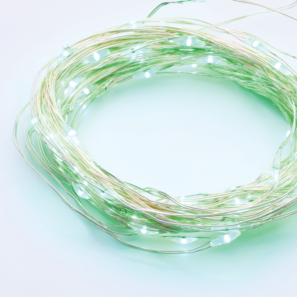 ACA 100 LED ΛΑΜΠΑΚ ΣΕΙΡΑ ΧΡΟΝΟΔΙΑΚ ΠΡΑΣΙΝΟ ΑΣΗΜΙ ΚΑΛΩΔ ΧΑΛΚΟΥ & ΜΠΑΤΑΡ 3xAA IP44 10m+10cm