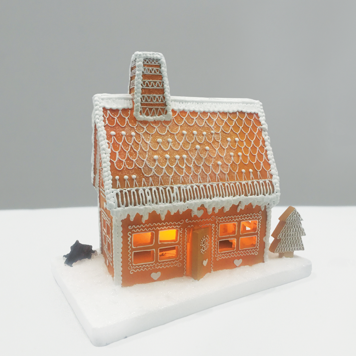 ACA LED WW ΔΙΑΚ/ΚΟ GINGERBREAD ΣΠΙΤΙ ΛΕΥΚΟ&ΚΑΦΕ 3ΑΑ(ΜΠΑΤ)25Χ15Χ23CM