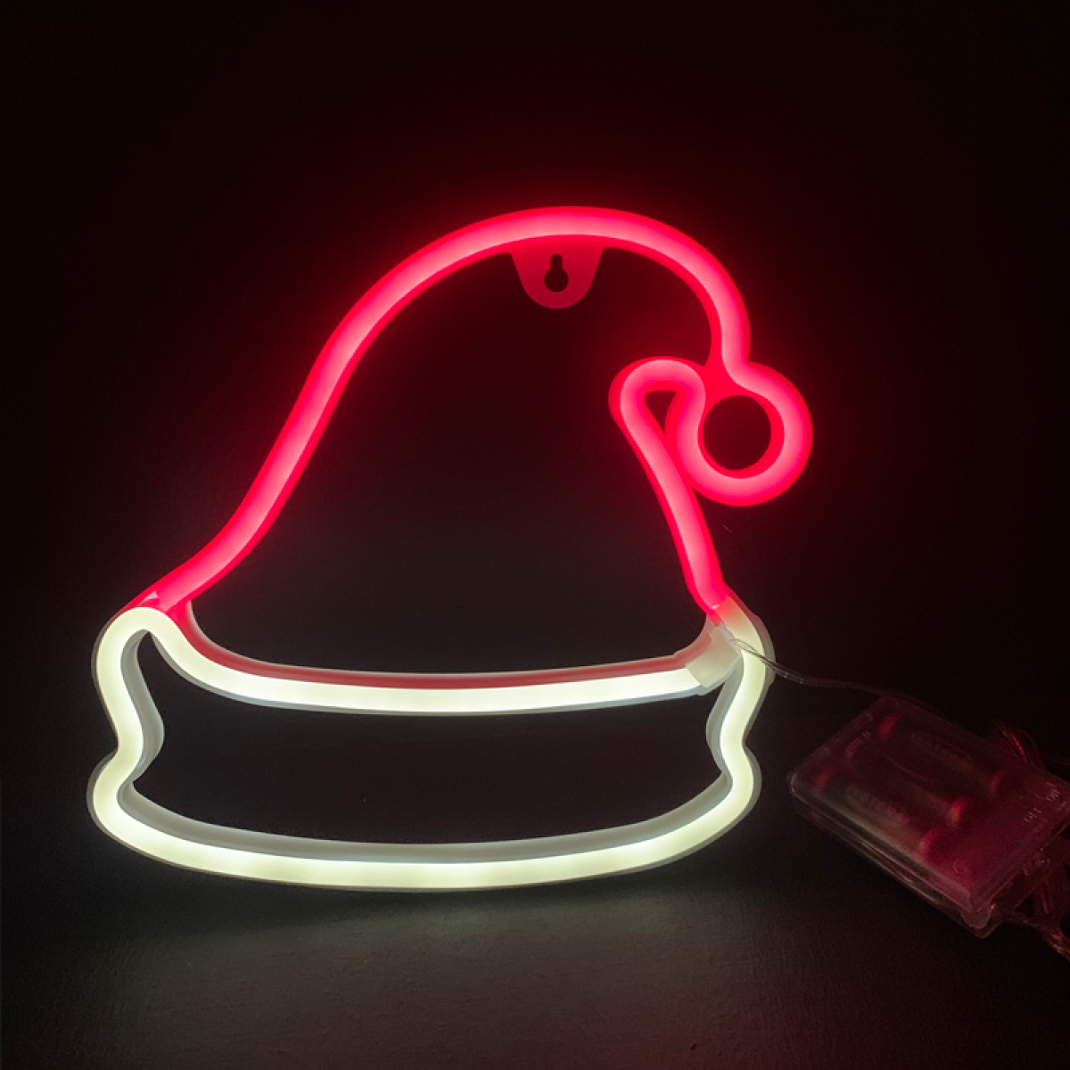 ACA ΚΑΠΕΛΟ, 114 NEON LED ΛΑΜΠΑΚΙΑ ΜΕ ΜΠΑΤΑΡΙΑ (3xAA)/USB, ΚΟΚΚΙΝΟ & CW, IP20, 19x2x22cm