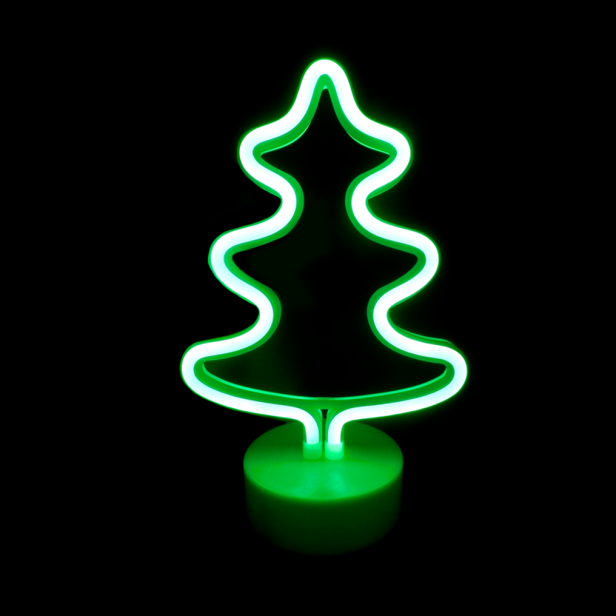 ACA ΔΕΝΤΡΟ, 44 NEON LED ΛΑΜΠΑΚΙΑ ΜΕ ΜΠΑΤΑΡΙΑ (3xAA)/USB, ΠΡΑΣΙΝΟ, IP20, 19x10x26cm
