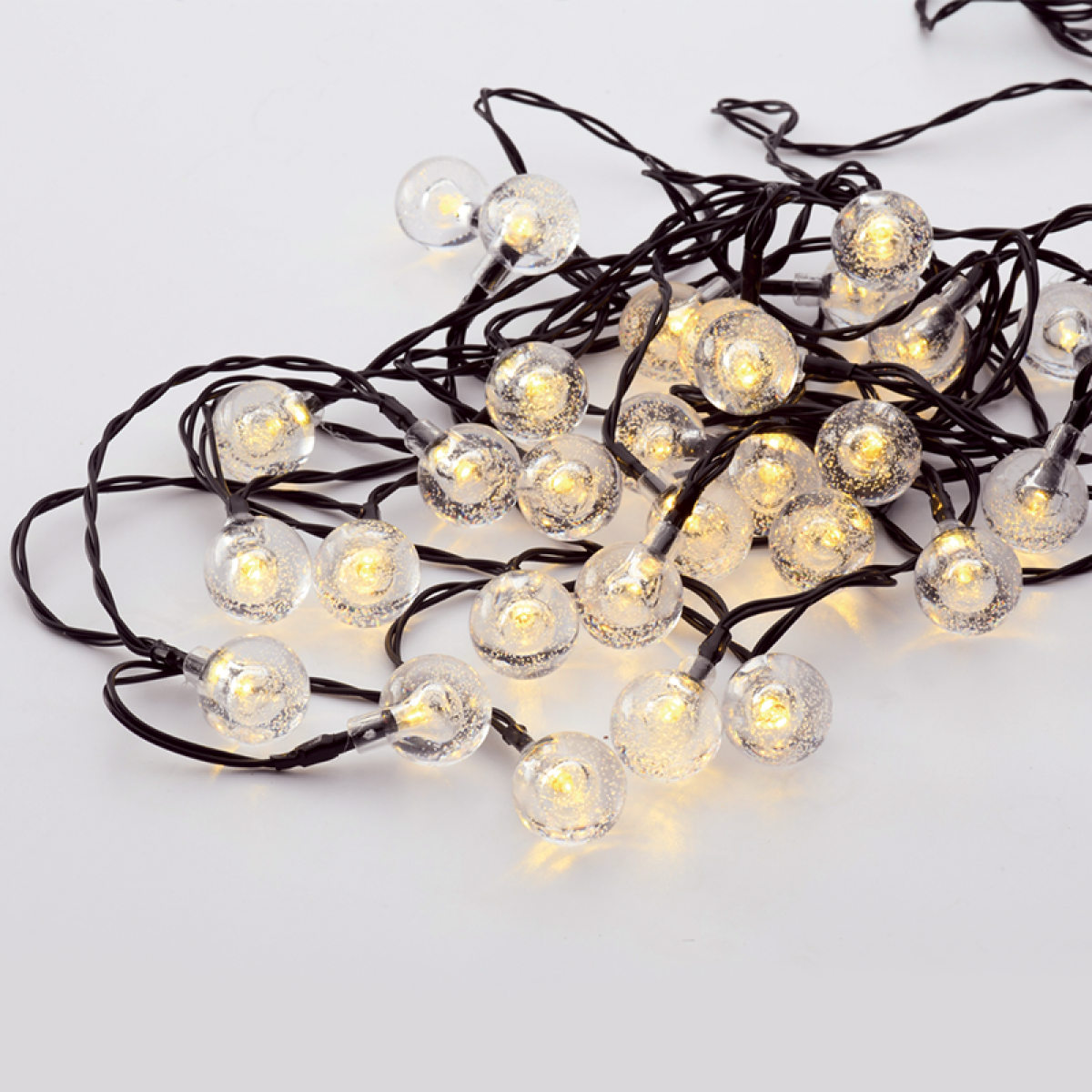 ACA 30 WW SOLAR LEDS, ΠΛΑΣΤΙΚΑ ΜΠΑΛ. ΛΑΜΠ. ΣΕΙΡΑ, ΜΠΑΤ., ΦΒ ΠΑΝΕΛ, FLASH, ΜΑΥΡΟ ΚΑΛ., IP44, 4.35m+2m