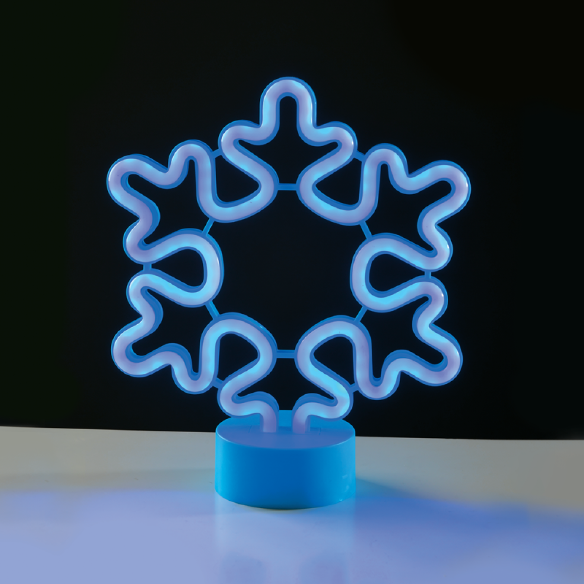 ACA  ΧΙΟΝΟΝΙΦΑΔΑ, NEON LED ΛΑΜΠΑΜΠΑΤ(3xAA)/USB, ΜΠΛΕ, IP20, 21x8.5x25cm