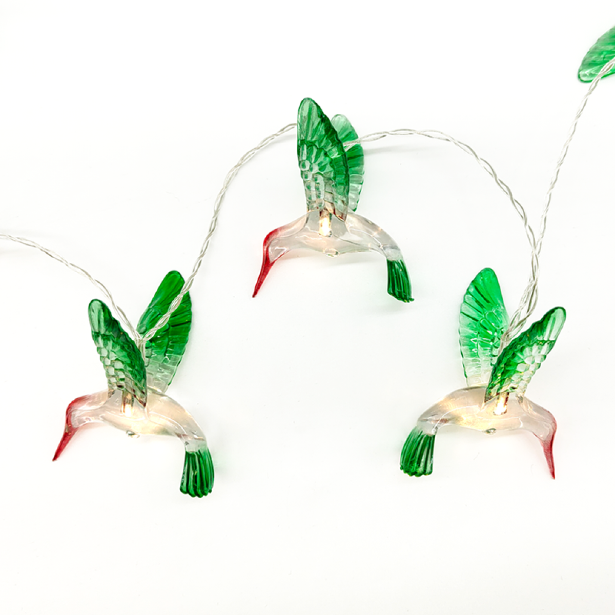 ACA  "ACRYLIC COLORED BIRDS", 10 LED ΛΑΜΠ. ΣΕΙΡΑ ΜΠΑΤ. (3xAA), WW,IP20, 135+30cm, ΔΙΑΦ. ΚΑΛ. ΤΡΟΦ.