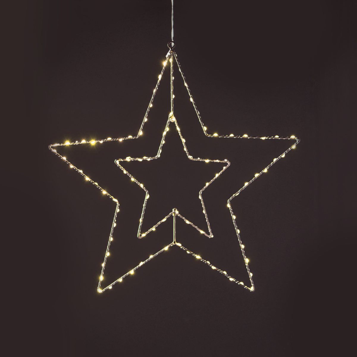 ACA  "SILVER STAR" 113 ΜΙΝΙ LED ΛΑΜ, WW, ΑΣΗΜΙ ΚΑΛΩΔ. ΧΑΛΚΟΥ,ΑΝΤΑΠΤ.(4.5VDC),IP44  56CM & 3M ΔΙΑΦ. ΚΑΛ.