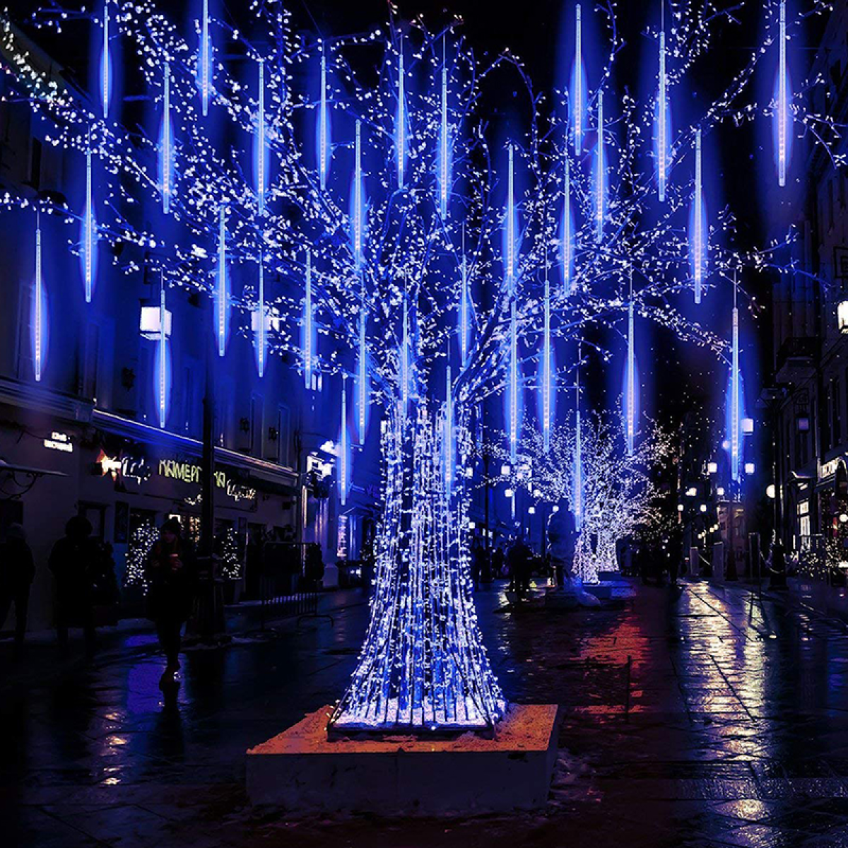 ACA  "SNOWDROP"180 CW LED ΛΑΜΠ., 18LX10DROPS ΜΗΚ.30CM, ΜΠΑΤ(3ΧΑΑ), 6/18 ΧΡΟΝ. IP44, 3.6m+40cmΔΙΑΦ. ΚΑΛ - Image 2