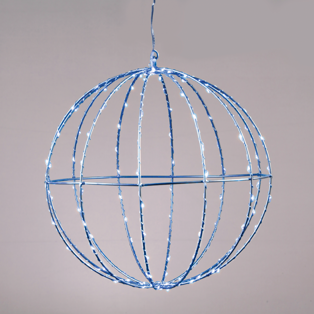 ACA  "D40CM SILVER BALL" 240 ΜΙΝΙ LED ΛΑΜ, ΜΠΛΕ, ΑΣΗΜΙ ΚΑΛΩΔ. ΧΑΛΚΟΥ,ΑΝΤΑΠΤ.(4.5VDC),IP44, 3M ΔΙΑΦ ΚΑΛ